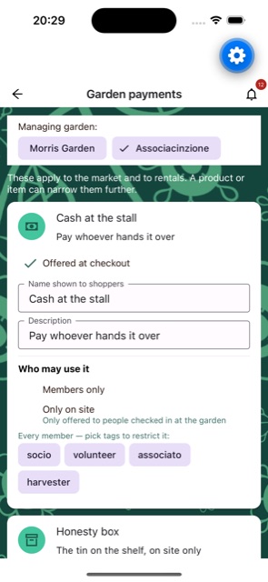 How the garden takes money