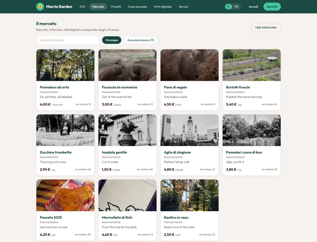 The marketplace across every garden